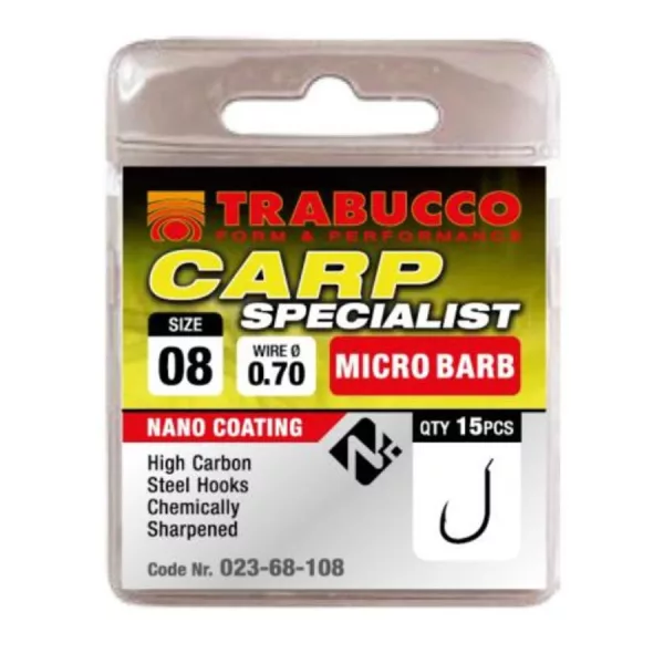 Trabucco Carp Specialist 18 Udica s pločicom, s bradom 15kom