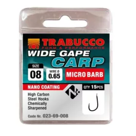 Trabucco Wide Gape Carp 08 Udica s pločicom, s bradom 15kom