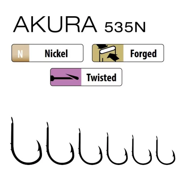 Trabucco Akura 535N 04 Udica s pločicom i bradicom 15kom