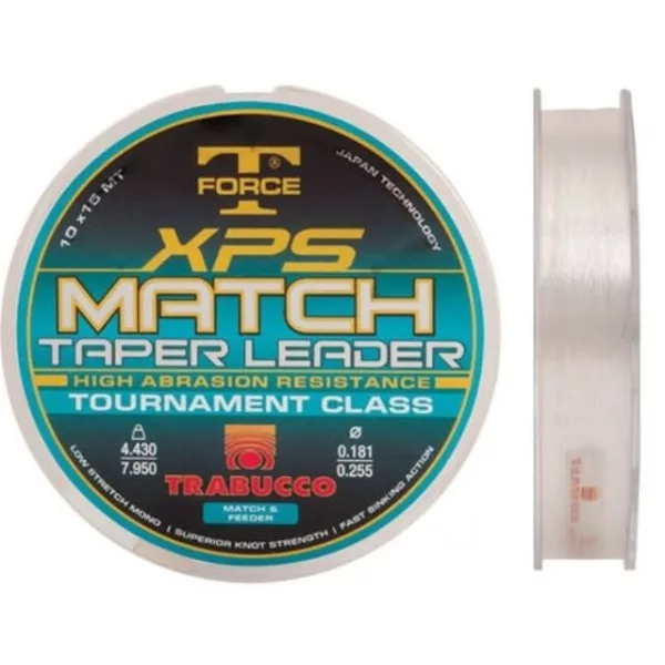 Trabucco T-Force XPS Match Taper Leader 10*15m 0,18-0,25mm Monofilni Predvez