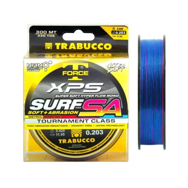 Trabucco T-Force XPS Surf Soft+Abrasion Mark System 300m 0,28mm Monofilamentna glavna struna