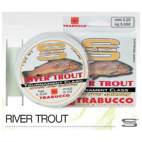 Trabucco S-Force Spin-River Trout 150m 0,28mm Monofil Glavna linija