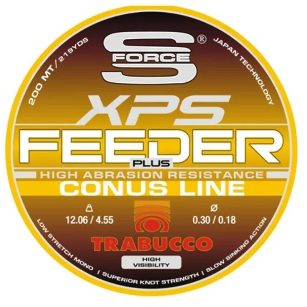 Trabucco S-Force Feeder Plus Conus 200m 0,25-0,185mm Monofil Glavna struna