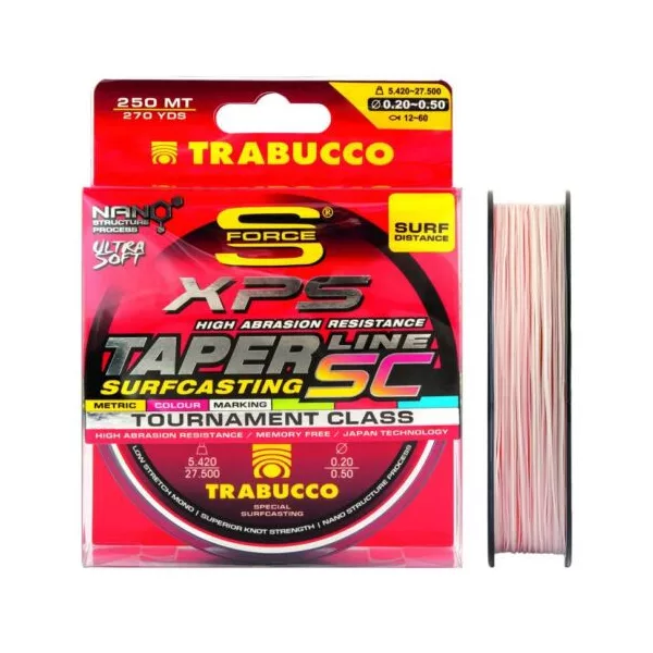 Trabucco Taper Line SC Surfcasting 250m 0,45-0,18mm Monofilamentna glavna struna