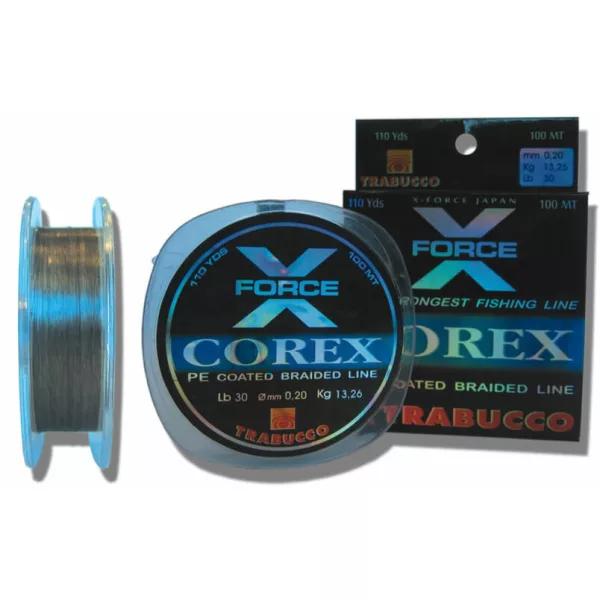 Trabucco X-Force Corex Pe Coated 100m 0,10mm Pletena Glavna Linija