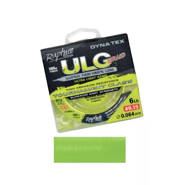 Rapture Dyna-Tex ULG lime 100m 0,054mm Pletena glavna struna