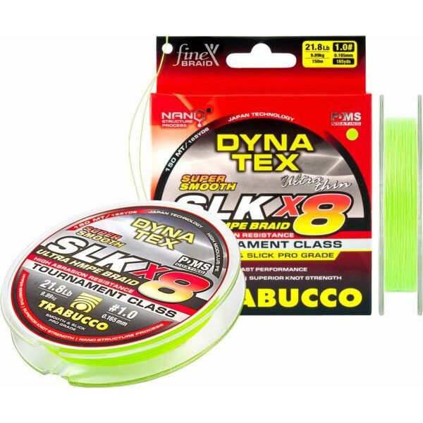Trabucco Dyna-Tex SLK X8 SS 150m 0,084mm Lime Zelena Pletena Glavna Uzica