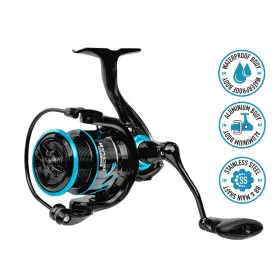   Delphin IXCELA 2T AL BODY 2000 Rola s prednjom kočnicom za spinning Duboka špula Kapacitet strune:0,12/350, 0,14/250, 0,18/150