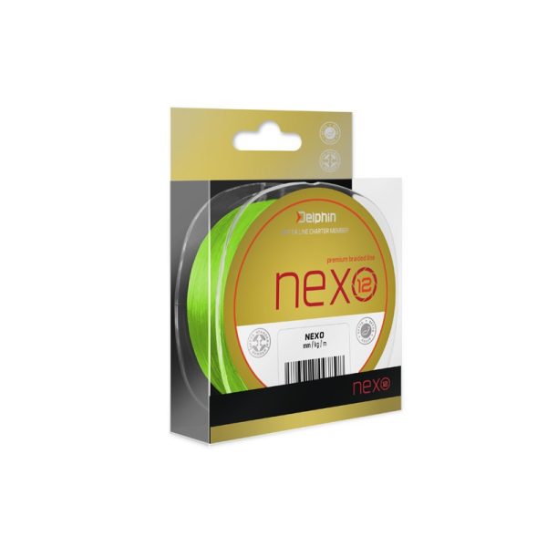 Delphin NEXO 12 / fluo zelena 0,10mm 15lbs 1300m pletena glavna struna