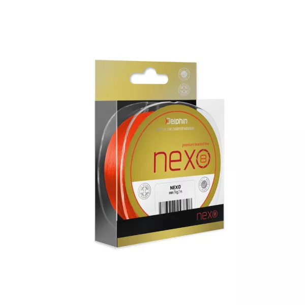 Delphin NEXO 8 / fluo narančasta 0,25mm 41,6lbs 130m pletena glavna struna