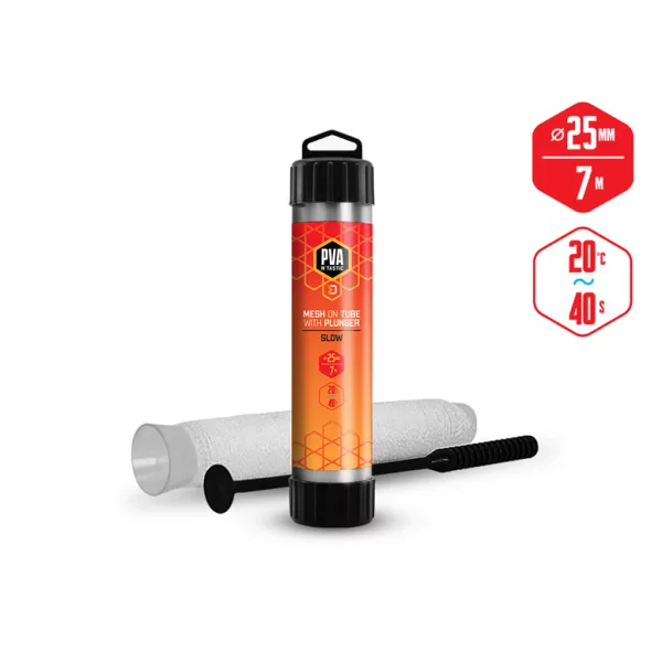 Delphin PVA n 'tastic mreža na cijevi za punjenje + nabijač / 7m - 25mm PVA mreža