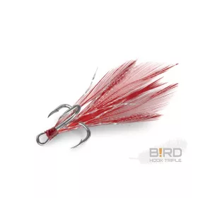 Delphin B!RD Hook TRIPLE / 3 komada crvenih pera #8