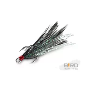 Delphin B!RD Hook TRIPLE / 3 komada crnih pera #6