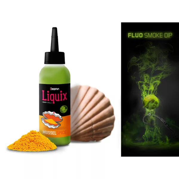 Delphin Fluo dip D SNAX LiquiX /100ml Školjka-Začin tekućina