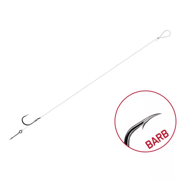 Delphin FLR Sting 12cm 0.25mm #6 Unaprijed vezana udica s bradom i trnom za mamac 6kom
