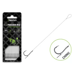   Delphin Fluoro Sting Feeder Rig 8cm Fluorocarbon Predvez 4 Chinu Udice 10kom