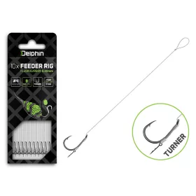   Delphin Fluoro Sting Feeder Rig 8cm Fluorocarbon Predvez 4 Turner Udica 10kom