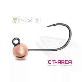   Delphin T-Area BL Tungsten Jig 4mm 0,6gr 6 Bakreni Micro Jig Glava 5db