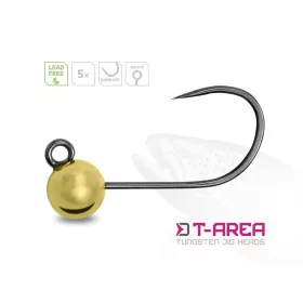   Delphin T-Area BL Tungsten Jig 4mm 0,6gr 6 Zlatni Glava Micro Jiga 5kom
