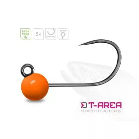   Delphin T-Area BL Tungsten Jig 4mm 0,6gr 6 Fluo Narančasta Micro Jig Glava 5 kom