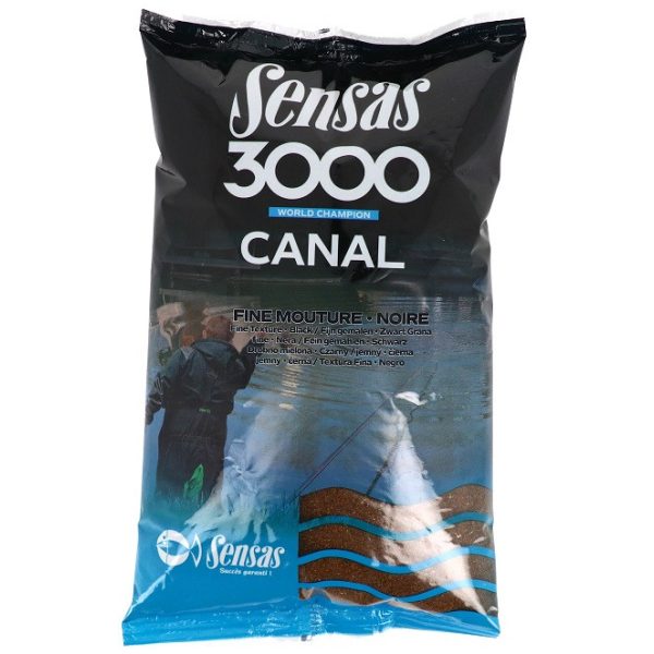 Sensas 3000 Canal Noire Black Fine Texture Primamna Hrana 1kg