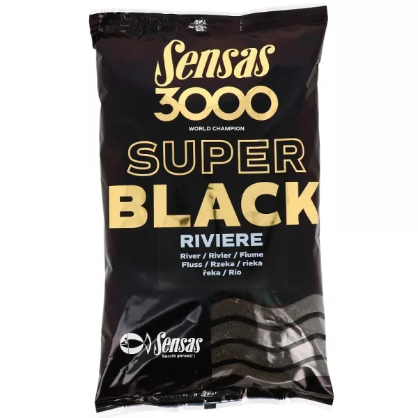 Sensas 3000 Super Black River Hrana 1kg