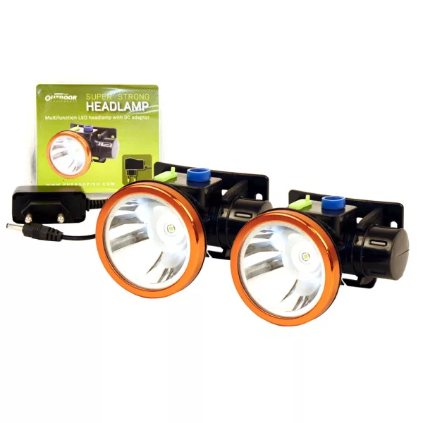 EnergoTeam Outdoor Superjaka Naglavna svjetiljka s DC adapterom 2 kom