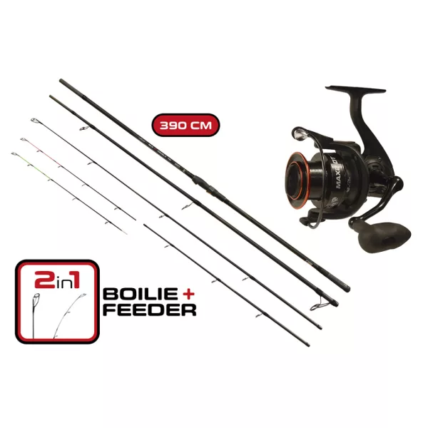 Carp Expert Max2 Double Tip 3,90m Štap Max2 DT 6000 s Rolom