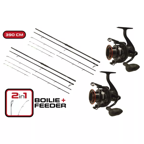 Carp Expert Max2 Double Tip 3,90m Štap Max2 DT 6000 s Rolom Duopak