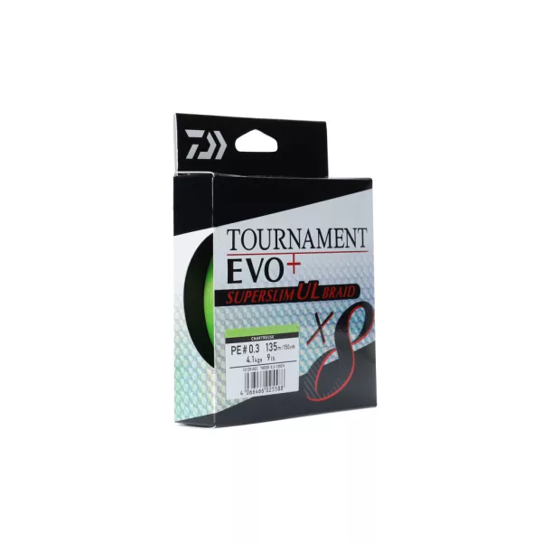 Daiwa Tournament X8 Braid EVO+ Superslim UL Chartreuse 135m Fonott Főzsinór