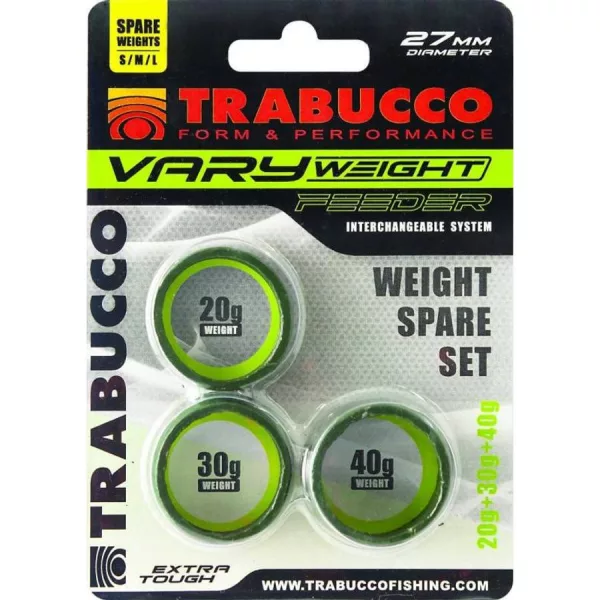 Trabucco Vary Weight Distance Cage Feeder 30gr, 40gr, 50gr Feeder košara set utega