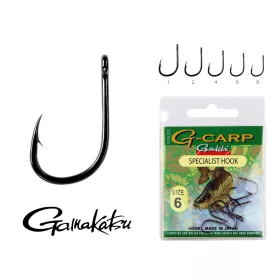   Gamakatsu G-Carp specialist Crno 1/0 10kom/pakiranje S ušicom S kontra kukom Feeder udica