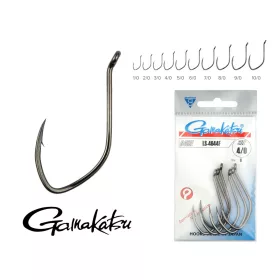   Gamakatsu LS-4644F/900 Crna 9/0 3kom/pakiranje Udica za grabežljivce s ušicom i bradom