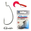 Gamakatsu Worm Offset Crna 3/0 5kom/pak S ušicom S bodljom Udica za grabežljive ribe