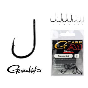   Gamakatsu G-Carp A1 Specialist Crno 2 10kom/pakiranje S ušicom S kontra kukom Boilie udica