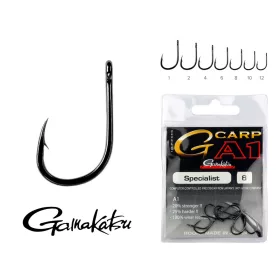   Gamakatsu G-Carp A1 Specialist Crno 4 10kom/pakiranje S ušicom S kontra kukom Feeder udica