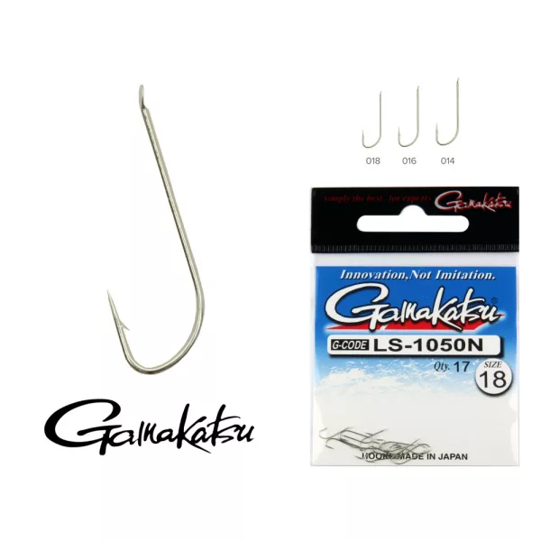 Gamakatsu LS-3510F/008 N/L Crna 8 15 kom/pak Feeder udica s pločicom i bodljom