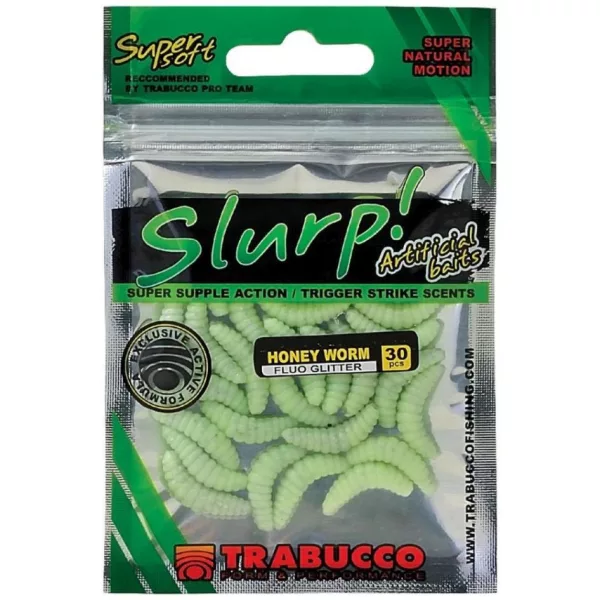 Trabucco Slurp Bait Honey Worm Fluo Glitter Fluo larva pčele 30db