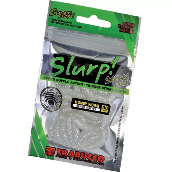 Trabucco Slurp Bait Honey Worm Silver Glitter Srebrnkasta larva pčele 30db