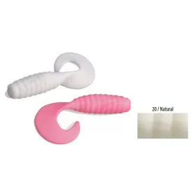   Trabucco Yummy Bait Curly Tail Natural 4cm Plastični mamac 8 kom