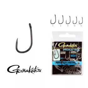   Gamakatsu G-Carp Specialist RX BL Crna 6 10kom/pakiranje S ušicom Bez kontra kuke Bojle udica