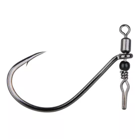Gamakatsu Preda Swivel Shot Black Hooks #1/0 Udica s virblom