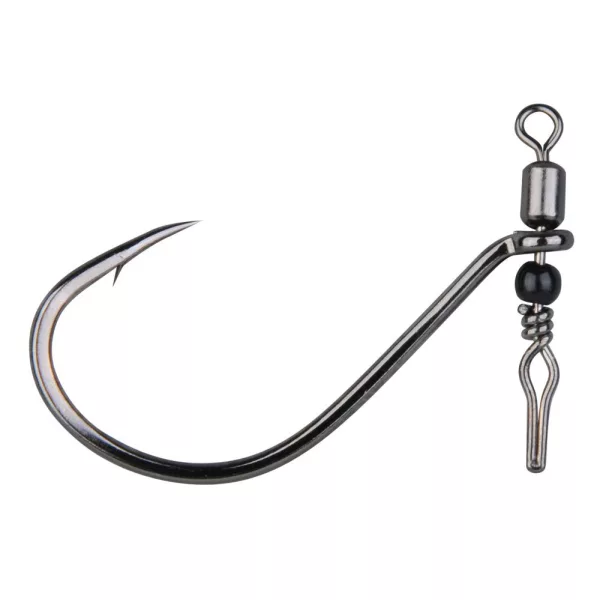 Gamakatsu Preda Swivel Shot Black Hooks #1/0 Udica s virblom