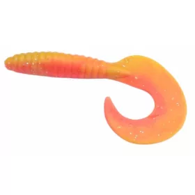   Rapture Fun Tail Grub 6,5cm Red Flame Yellow Plastični mamac 10 kom