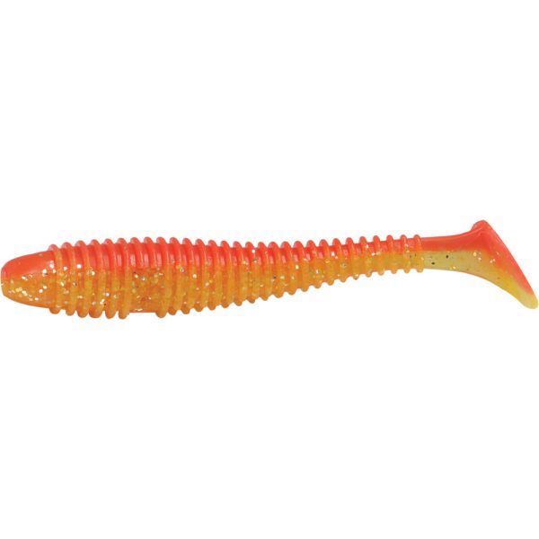 Rapture Ribbed Swing Shad 7cm Red-Yellow Plastični mamac 12 kom