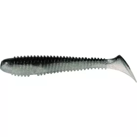   Rapture Ribbed Swing Shad 4cm Black Silver Plastični mamac 14 kom