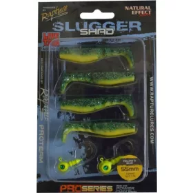   Rapture Slugger Shad Set 5,5cm Yellow & Blue 4+2kom Set Umjetnih Mamaca