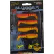 Rapture Slugger Shad Set 5,5cm Flame Yellow 4+2kom Set Umjetnih Mamaca