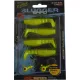 Rapture Slugger Shad Set 5,5cm Neon Yellow 4+2kom Set Umjetnih Mamaca