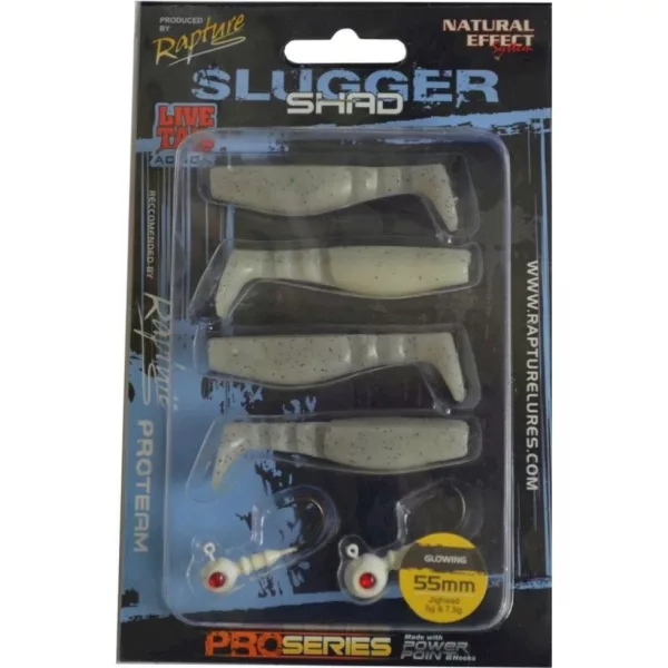 Rapture Slugger Shad Set 5,5cm Chartreuse Ghost 4+2kom Set Umjetnih Mamaca